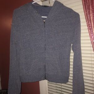 gray zip up sweater